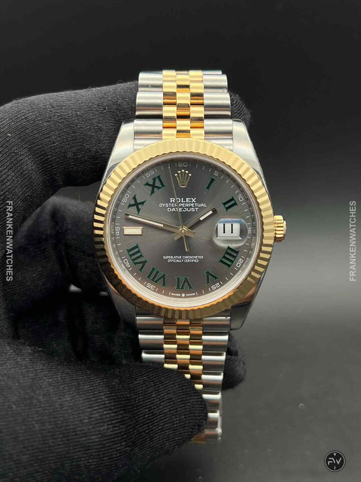 Custom Franken Rolex Datejust Steel & Gold Wimbledon