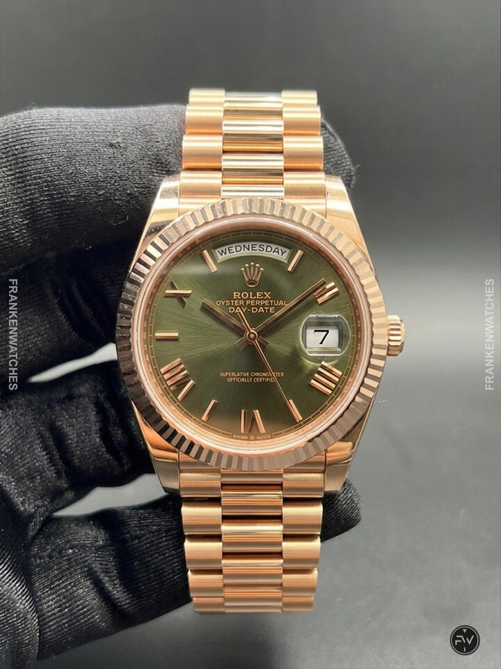 Custom Franken Rolex Day Date Olive Dial